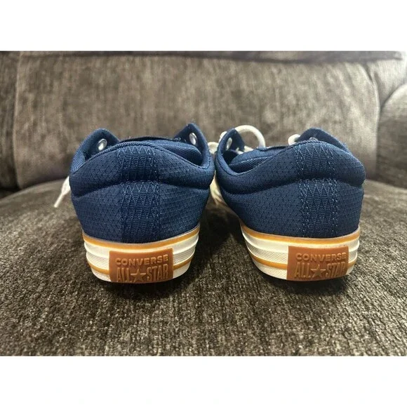 Converse All Star Junior 3 Blue Canvas Low Top Sneakers Youth Shoes - Picture 2 of 9